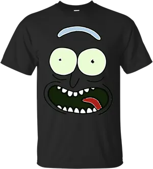 Pickle Rick Face T Shirt Graphic PNG image