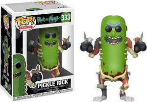 Pickle Rick Funko Pop Figure PNG image