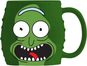 Pickle Rick Mug Design PNG image
