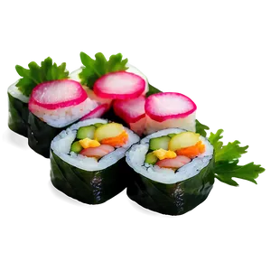 Pickled Radish Sushi Roll PNG 06282024 PNG
