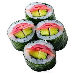 Pickled Radish Sushi Roll PNG Nxb PNG