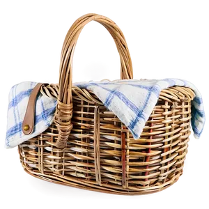 Picnic Basket With Glasses Png 06122024 PNG image