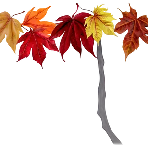Picturesque Autumn Leaves PNG 06132024