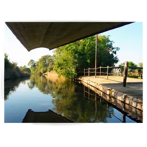 Picturesque Canal Bridge PNG Fll