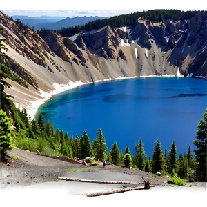 Picturesque Crater Lake Png Mcc PNG image