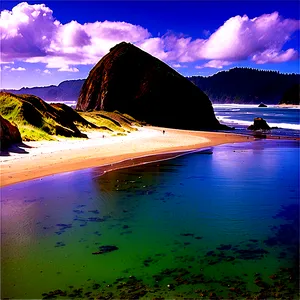 Picturesque Haystack Rock PNG Ovi PNG