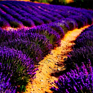 Picturesque Lavender Field Trail Png Qnu42 PNG image