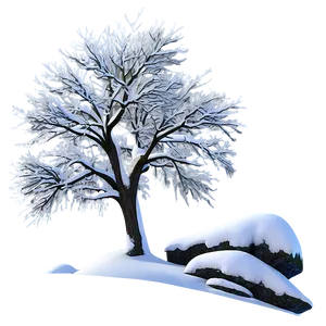 Picturesque Snowy Tree PNG Fuv15 PNG