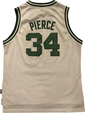 Pierce34 Basketball Jersey PNG image
