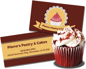 Pierres Pastry Cakes Business Card PNG image
