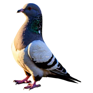 Pigeon Silhouette Sunset PNG Vxa74