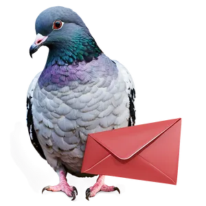 Pigeon With Letter PNG Sik34