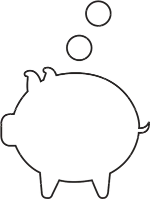 Piggy Bank Outline