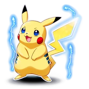 Pikachu Transparent PNG With Lightning 05262024