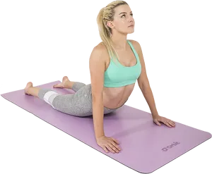 Pilates Cobra Pose Fitness Exercise PNG image