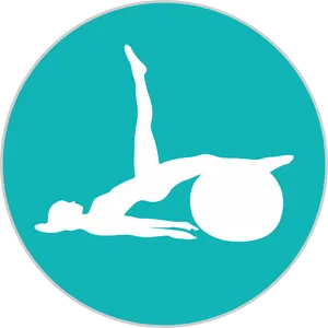 Pilates Exercise Ball Workout PNG image