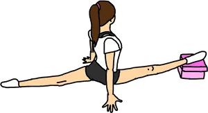 Pilates Split Stretch Illustration PNG image