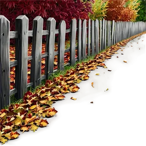 Pile Of Leaves By Fence Png 31 PNG image