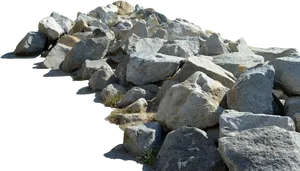 Pileof Rocks Isolatedon Black PNG image