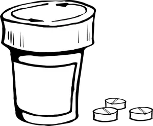 Pill_ Bottle_and_ Tablets_ Vector PNG image