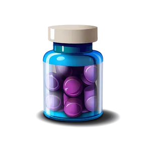Pill Bottle Illustration PNG Lrm94