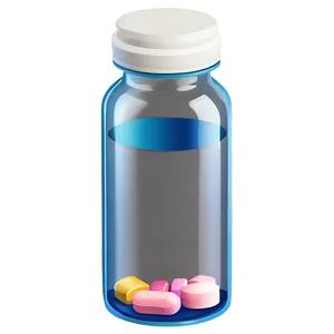 Pill Bottle With Liquid Png 05252024 PNG image