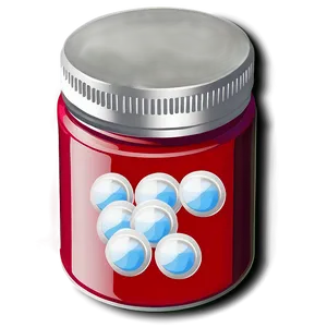 Pill Bottle With Red Pills PNG 05252024 PNG