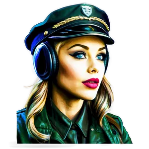 Pilot Hat In Pop Art Style Png 06212024 PNG image