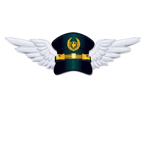 Pilot Hat With Wings Logo Png 06212024 PNG image