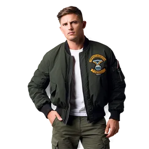 Pilot Style Bomber Jacket PNG Ovi