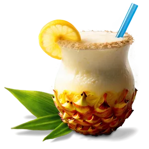 Pina Colada Cocktail Art Png 06132024 PNG image