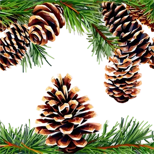 Pine Branch With Cones PNG Jrk22 PNG