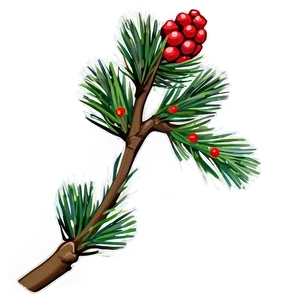 Pine Branch With Cones PNG Rix85