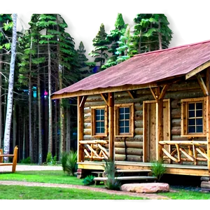 Pine Cabin In The Woods PNG Pyo PNG
