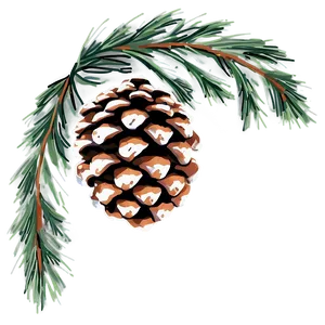 Pine Cone Border PNG Veb