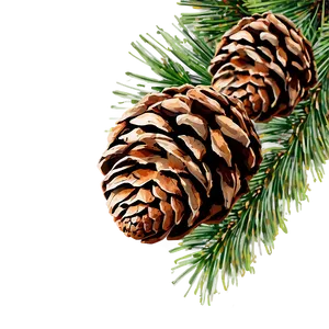 Pine Cone Frame PNG 06202024