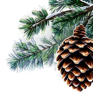 Pine Cone In Forest PNG 06202024