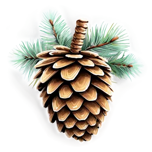 Pine Cone Print PNG Rhd62 PNG