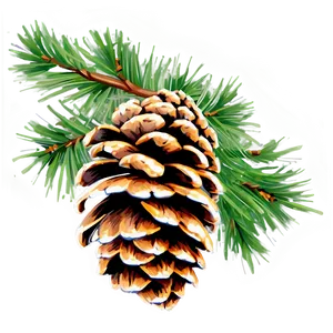 Pine Cone With Leaves PNG 48