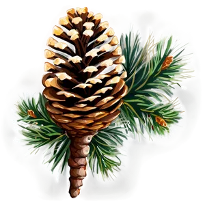 Pine Cone With Pine Needles PNG For