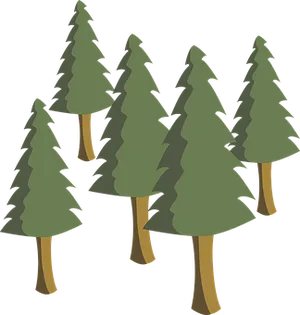 Pine Forest Illustration PNG image