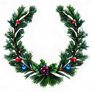 Pine Garland Png 05242024 PNG image