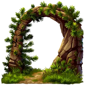 Pine Tree Archway Path PNG Kgr57 PNG