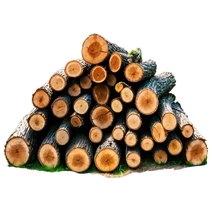 Pine Tree Firewood Stack PNG Rki66 PNG