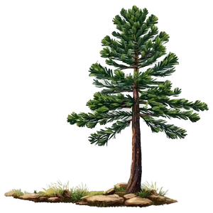 Pine Tree Mountain Landscape PNG Gjr38 PNG