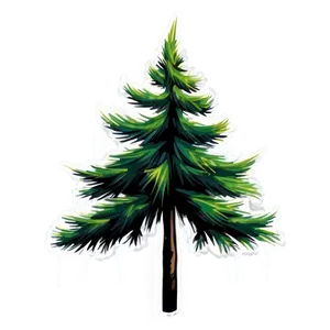 Pine Tree Vector Icon PNG 7