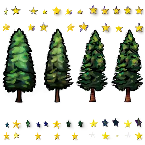 Pine Trees And Stars PNG 26 PNG