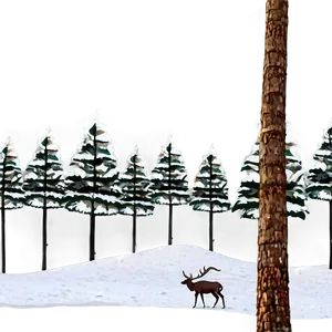 Pine Trees And Wildlife PNG 05252024