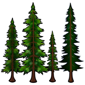 Pine Trees Clipart Png 05252024 PNG image