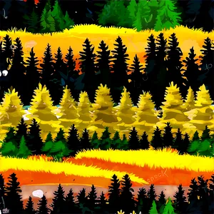 Pine Trees In Landscape PNG Miy PNG
